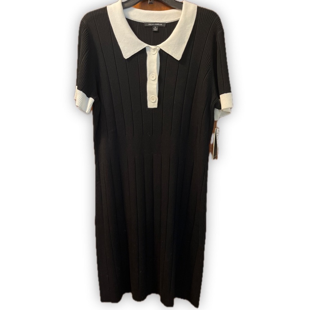 Julia Jordan Black Dress with White Accents